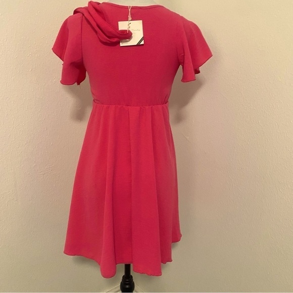 Anthropologie (See You Monday) Women’s Size Small Hot Pink Mini Dress NWT - Picture 5 of 11